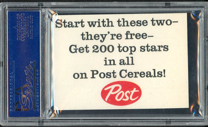 1962 Post Baseball #005 Mickey Mantle Yankees PSA 9 MINT Ad 561866