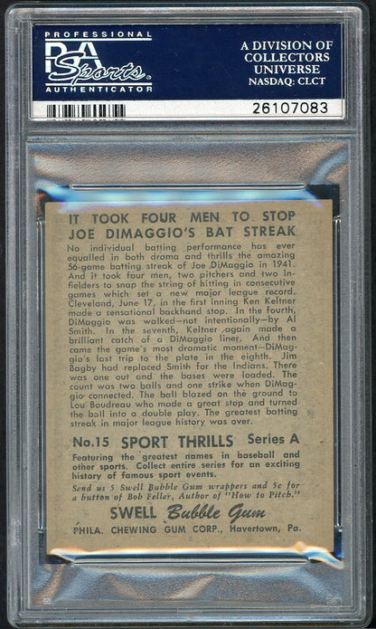 1948 Swell Sport Thrills #015 Joe DiMaggio Yankees PSA 5 EX 561868