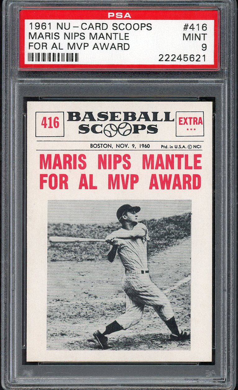 1961 Nu Card Scoops #416 Roger Maris Yankees PSA 9 MINT 561873