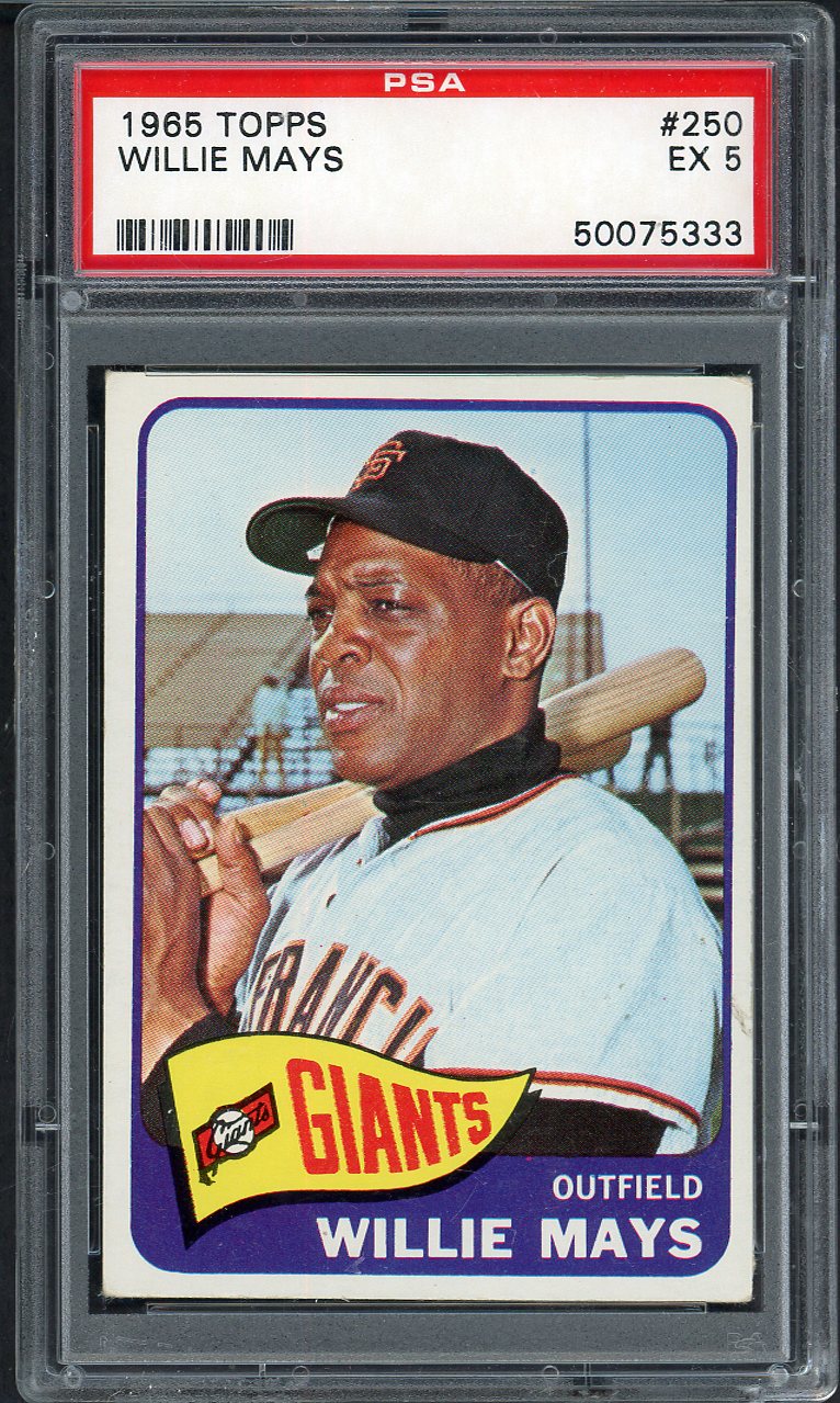 1965 Topps Baseball #250 Willie Mays Giants PSA 5 EX 561876
