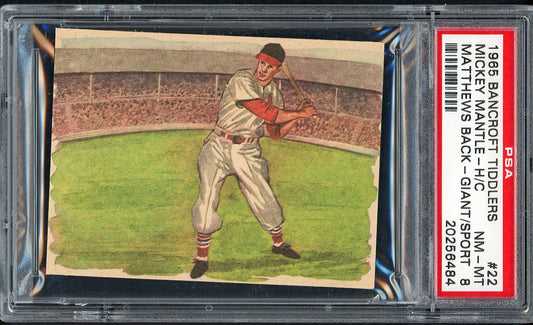1965 Bancroft Tiddlers #022 Mickey Mantle Yankees PSA 8 NM/MT 561878