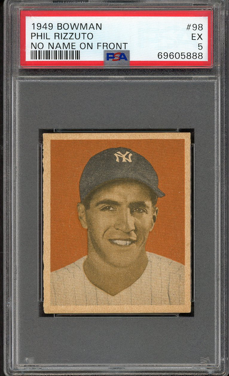 1949 Bowman Baseball #098 Phil Rizzuto Yankees PSA 5 EX No Name 561881
