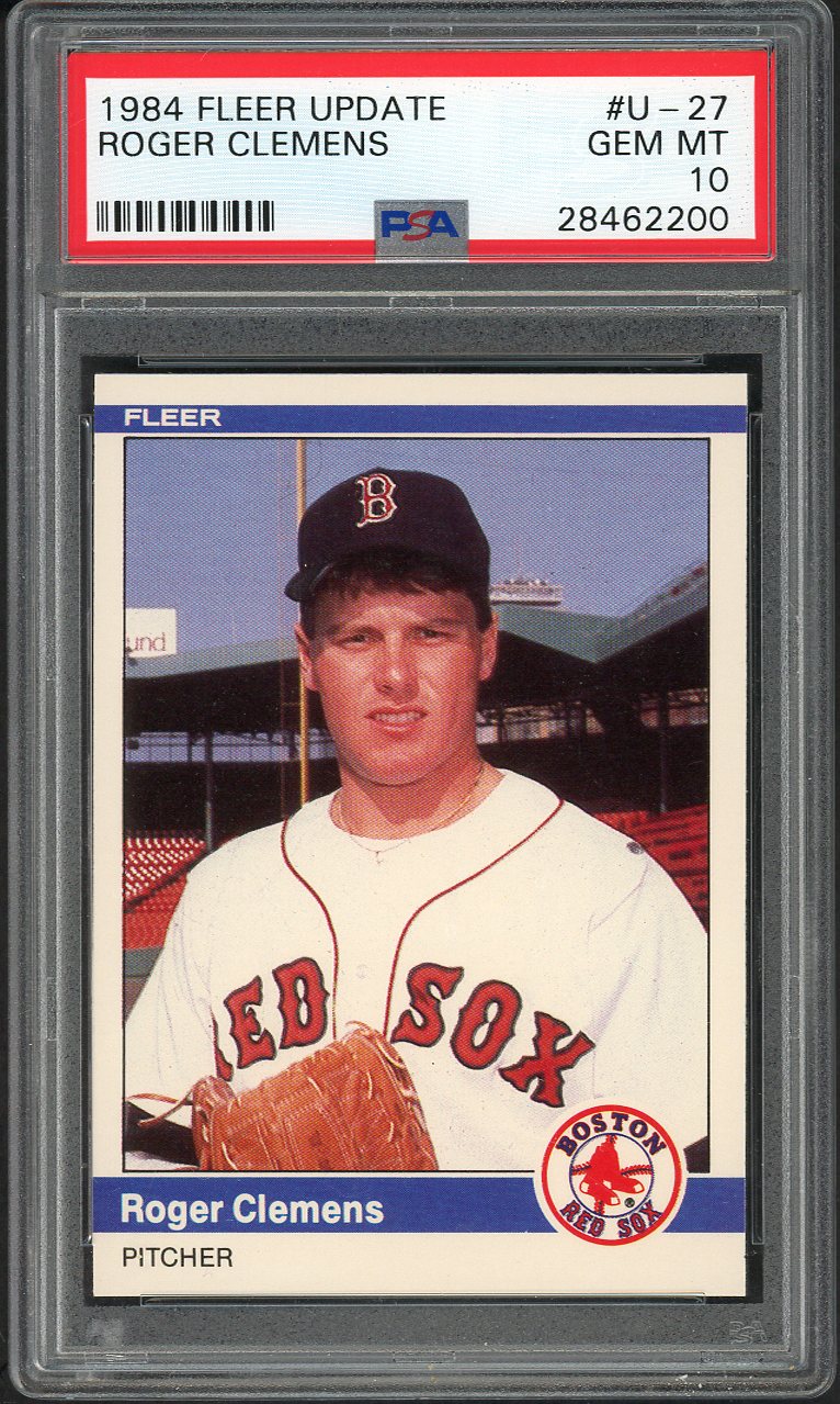 1984 Fleer Update #U27 Roger Clemens Red Sox PSA 10 GEM MINT 561883