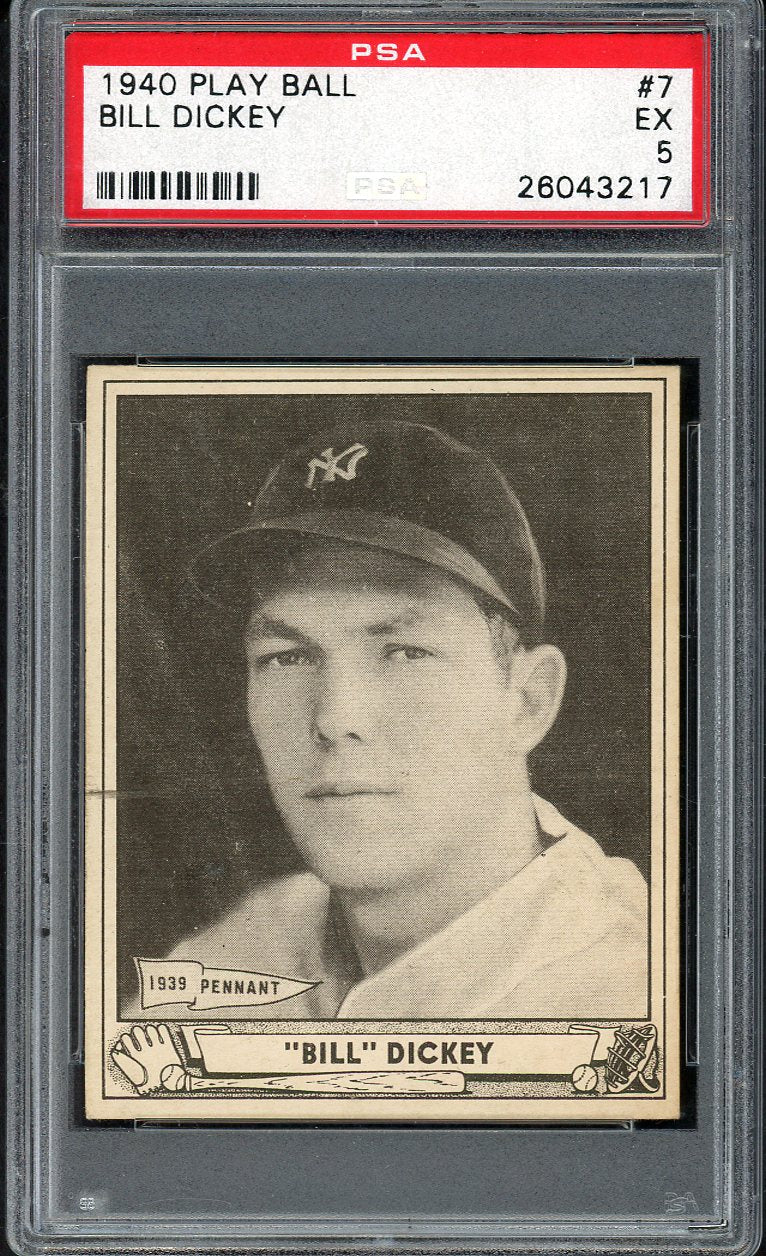 1940 Play Ball #007 Bill Dickey Yankees PSA 5 EX 561885
