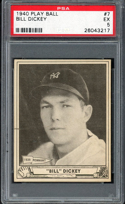 1940 Play Ball #007 Bill Dickey Yankees PSA 5 EX 561885
