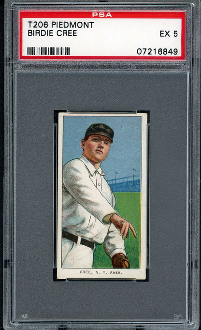 1909-11 T206 T 206 Birdie Cree Yankees PSA 5 EX 561894