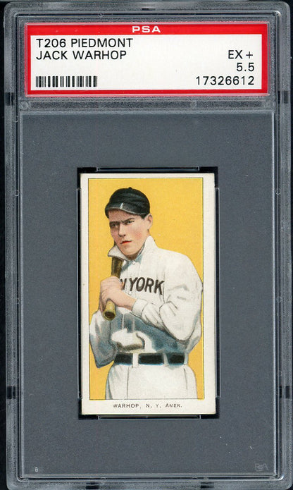 1909-11 T206 T 206 Jack Warhop Yankees PSA 5.5 EX+ 561900