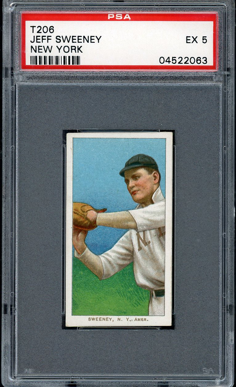 1909-11 T206 T 206 Jeff Sweeney Yankees PSA 5 EX 561901