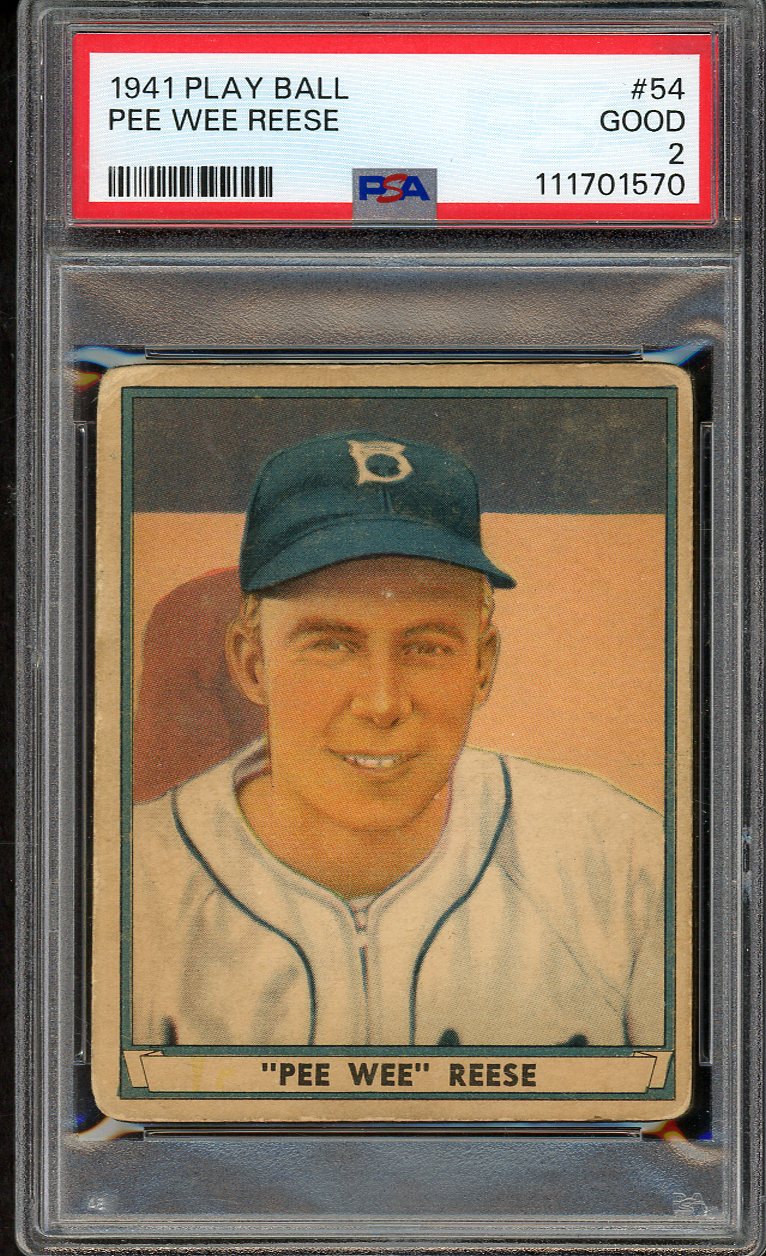 1941 Play Ball #054 Pee Wee Reese Dodgers PSA 2 GD 561905