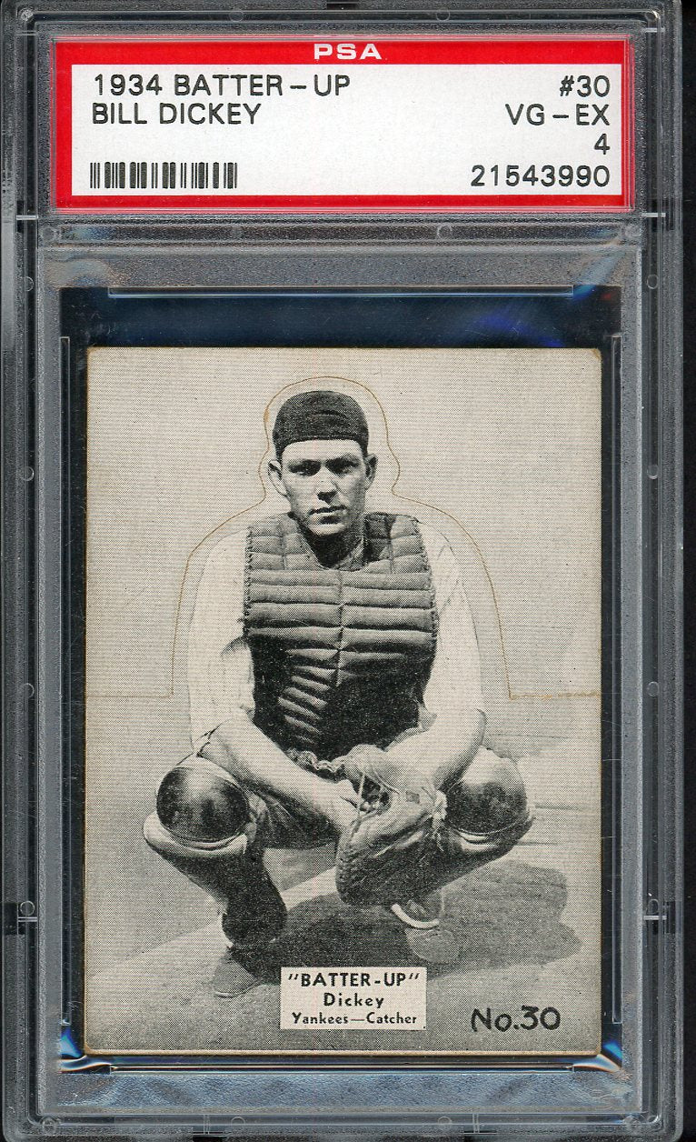 1934-36 Batter Up #030 Bill Dickey Yankees PSA 4 VG-EX 561906