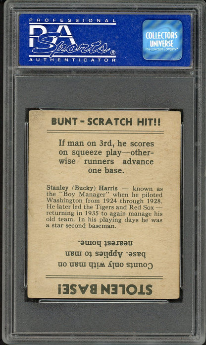 1936 Goudey Bucky Harris Senators PSA 4 VG-EX 561907
