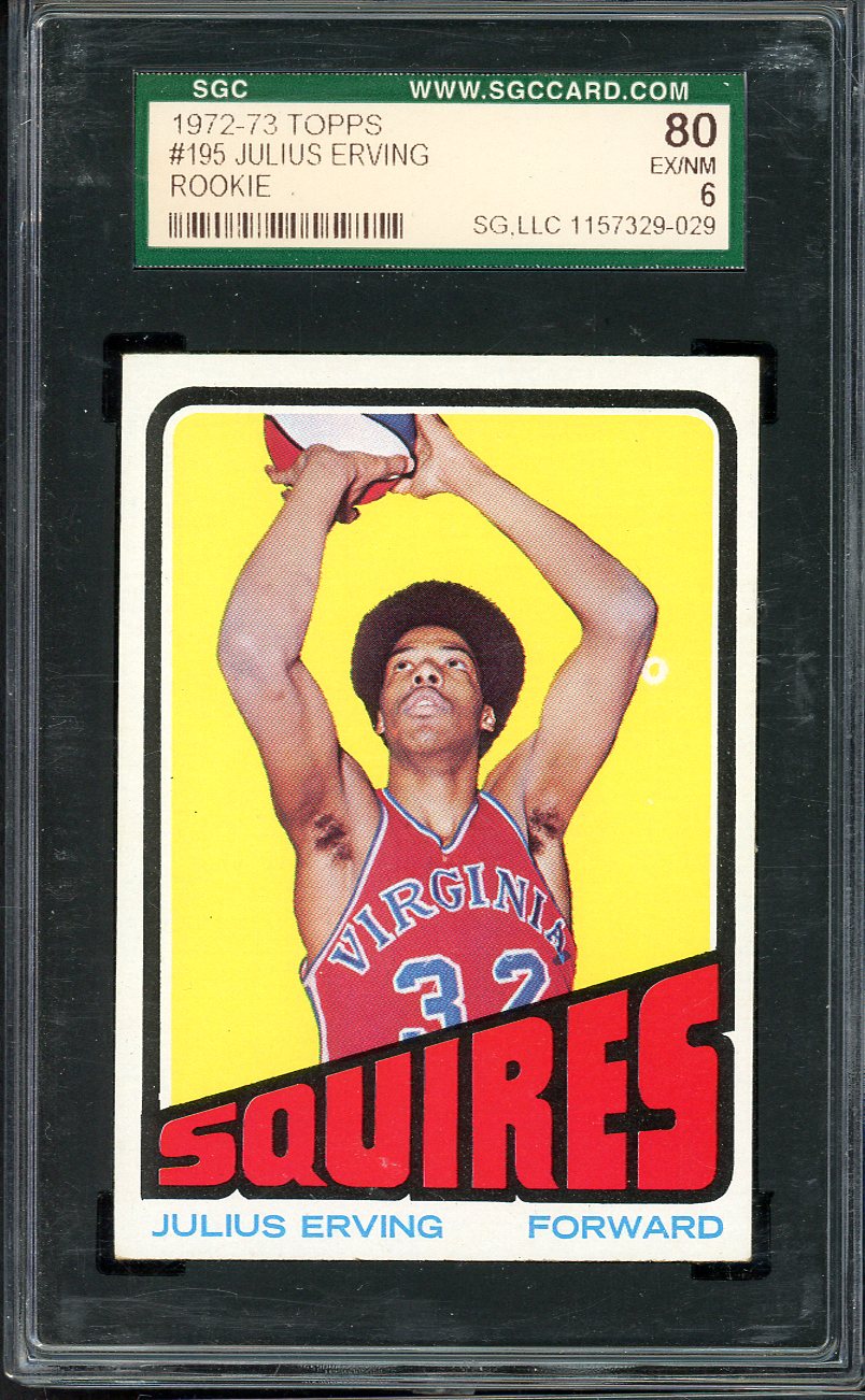 1972 Topps Basketball #195 Julius Erving Squires SGC 6 EX-MT 561909