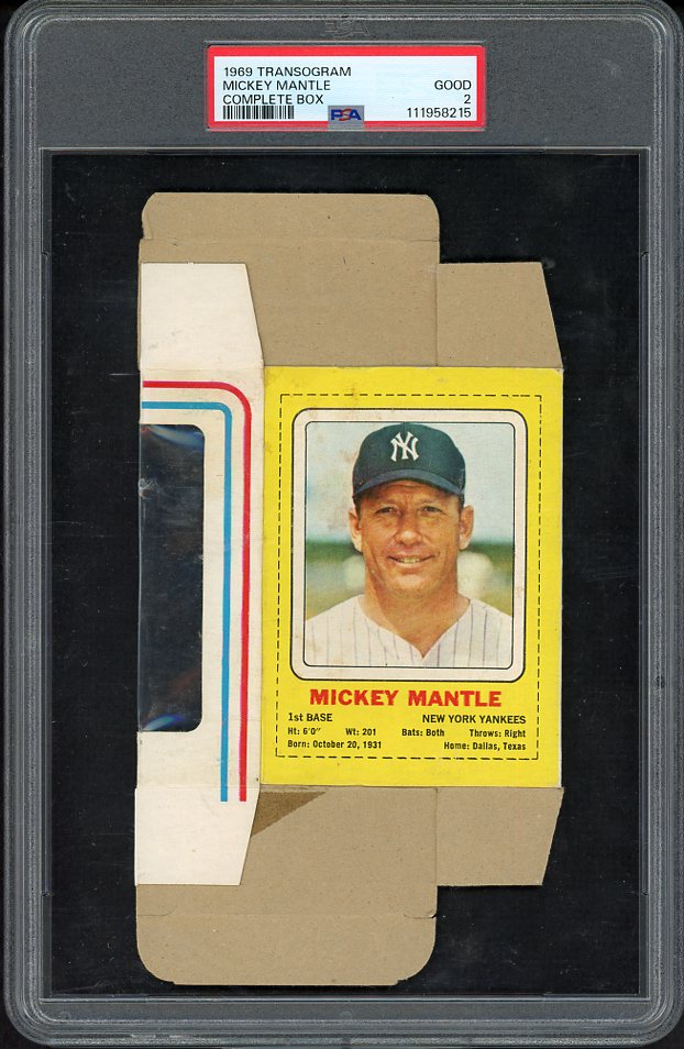 1969 Transogram Mickey Mantle PSA 2 GD Complete Box 561913