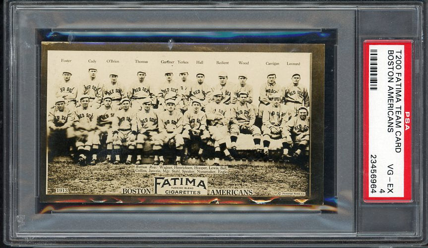 1913 T200 Fatima Boston Red Sox Team PSA 4 VG-EX 561916