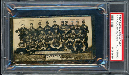 1913 T200 Fatima Chicago Cubs Team PSA Auth 561917