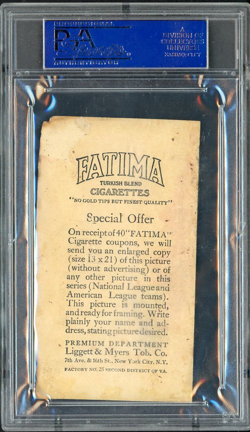 1913 T200 Fatima Chicago Cubs Team PSA Auth 561917