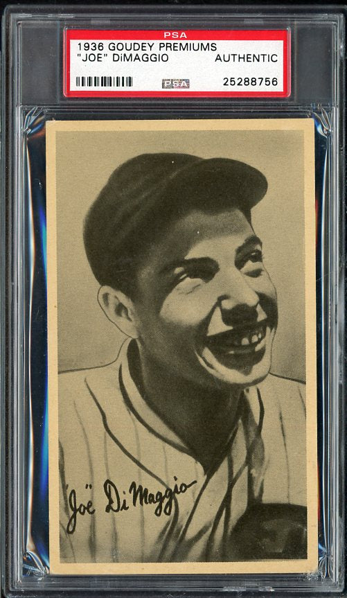 1937 R314-4 Goudey Wide Pens Joe DiMaggio Yankees PSA Auth 561920