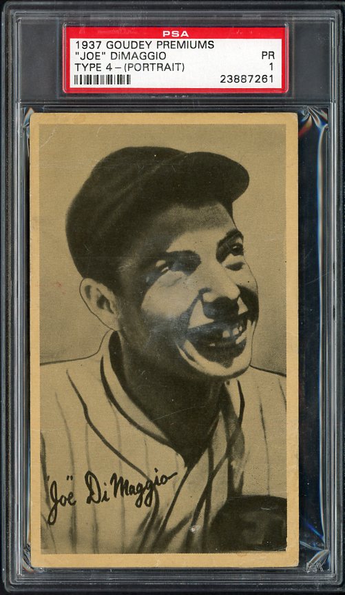 1937 R314-4 Goudey Wide Pens Joe DiMaggio Yankees PSA 1 PR 561926