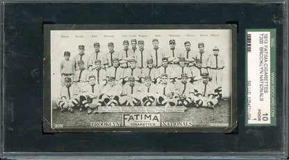 1913 T200 Fatima Brooklyn Dodgers Team SGC 1 PR 561927