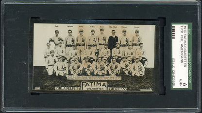 1913 T200 Fatima Philadelphia A's Team SGC Auth 561928