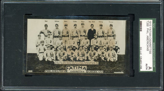 1913 T200 Fatima Philadelphia A's Team SGC Auth 561928