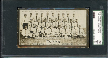 1913 T200 Fatima Washington Senators Team SGC 1.5 FR 561929