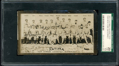 1913 T200 Fatima New York Giants Team SGC 1.5 FR 561930