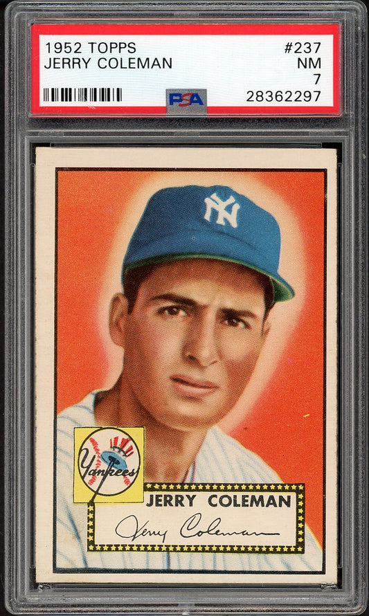 1952 Topps Baseball #237 Jerry Coleman Yankees PSA 7 NM 561936