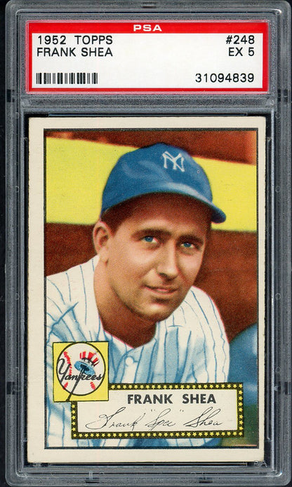 1952 Topps Baseball #248 Frank Shea Yankees PSA 5 EX 561937