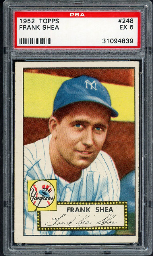 1952 Topps Baseball #248 Frank Shea Yankees PSA 5 EX 561937