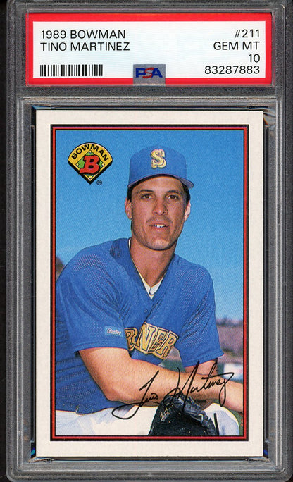 1989 Bowman #211 Tino Martinez Mariners PSA 10 GEM MINT 561943