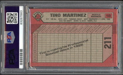 1989 Bowman #211 Tino Martinez Mariners PSA 10 GEM MINT 561943
