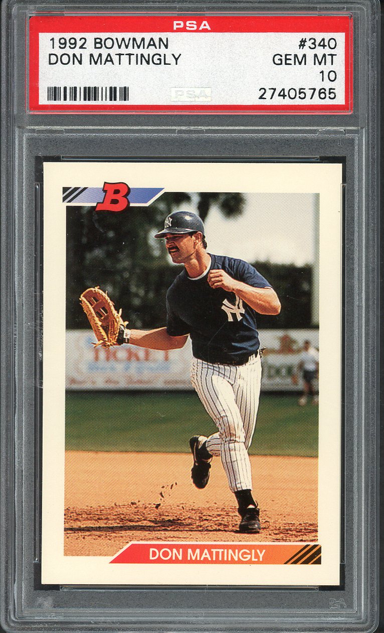 1992 Bowman #340 Don Mattingly Yankees PSA 10 GEM MINT 561946