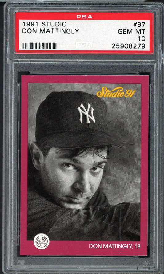 1991 Studio #097 Don Mattingly Yankees PSA 10 GEM MINT 561948