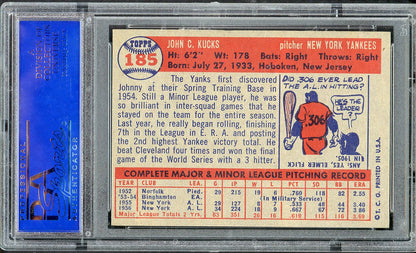 1957 Topps Baseball #185 Johnny Kucks Yankees PSA 7 NM 561954