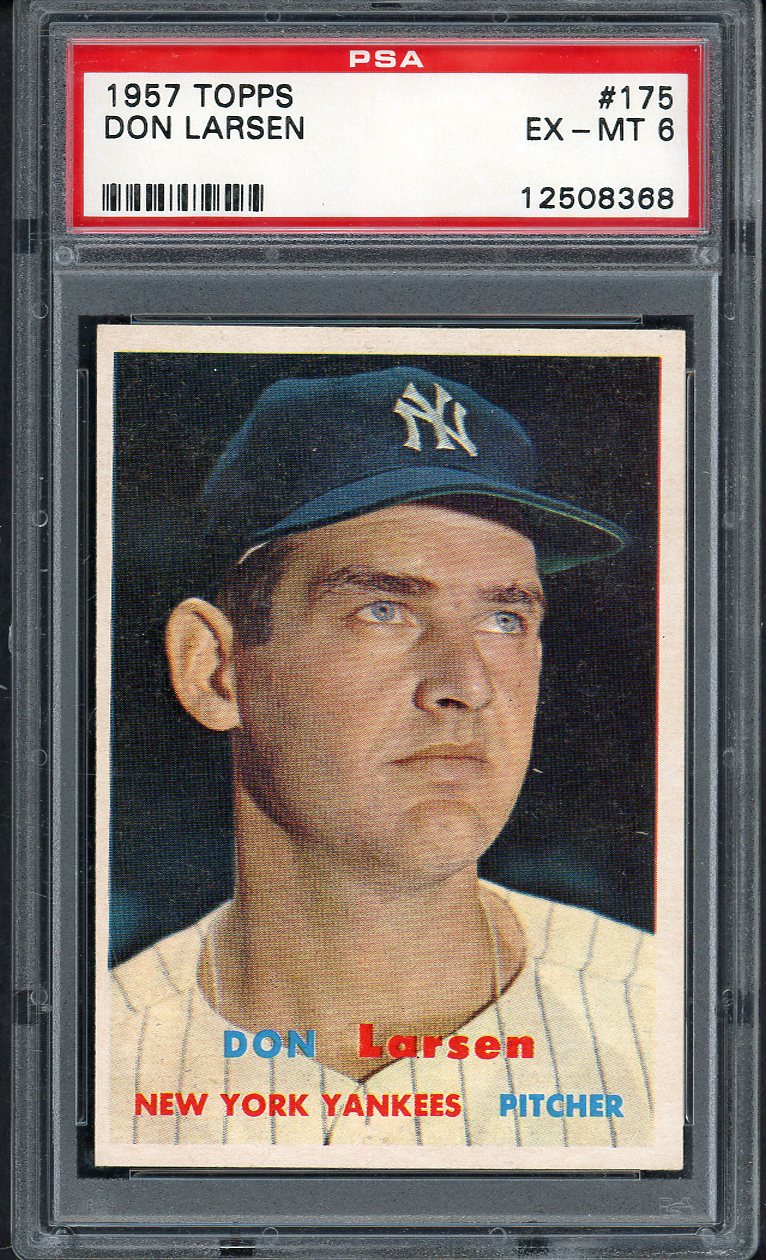 1957 Topps Baseball #175 Don Larsen Yankees PSA 6 EX-MT 561955