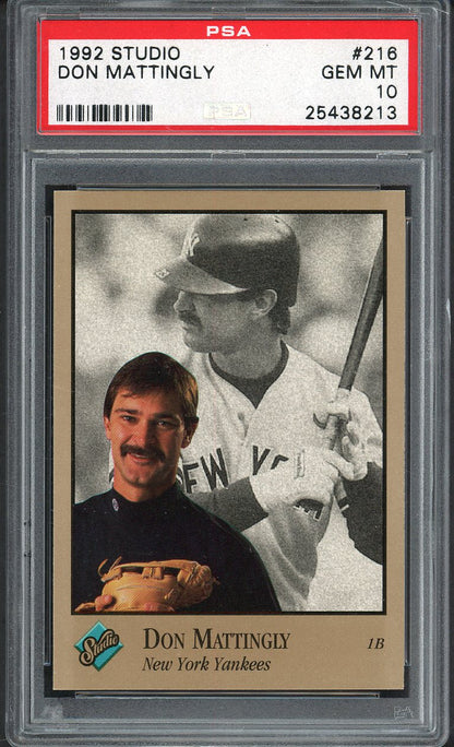 1992 Studio #216 Don Mattingly Yankees PSA 10 GEM MINT 561959