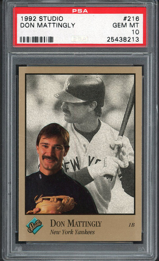 1992 Studio #216 Don Mattingly Yankees PSA 10 GEM MINT 561959
