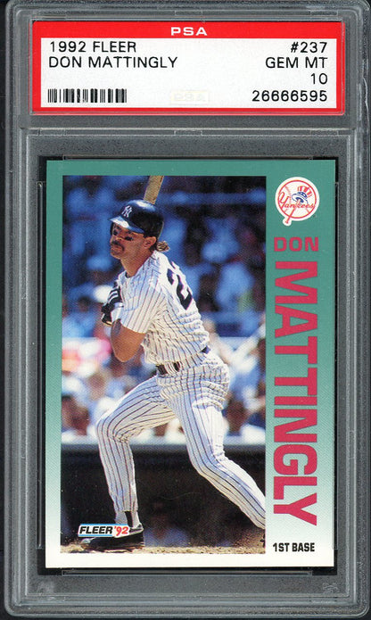 1992 Fleer #237 Don Mattingly Yankees PSA 10 GEM MINT 561960