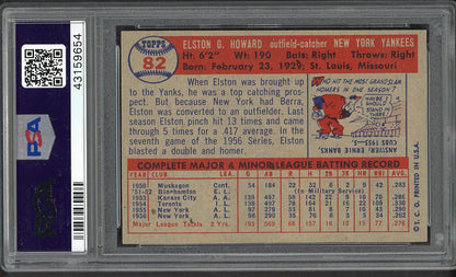 1957 Topps Baseball #082 Elston Howard Yankees PSA 7 NM 561963