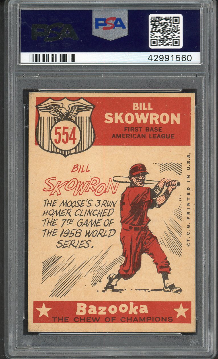 1959 Topps Baseball #554 Bill Skowron A.S. Yankees PSA 7 NM 561967