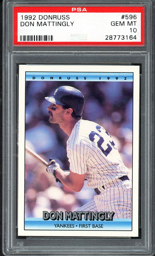 1992 Donruss #596 Don Mattingly Yankees PSA 10 GEM MINT 561982