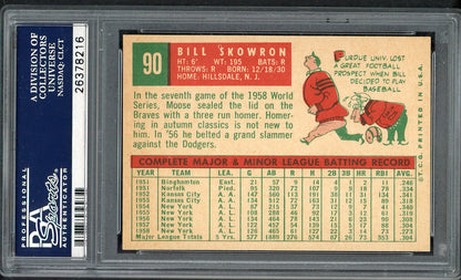 1959 Topps Baseball #090 Bill Skowron Yankees PSA 8 NM/MT 561983