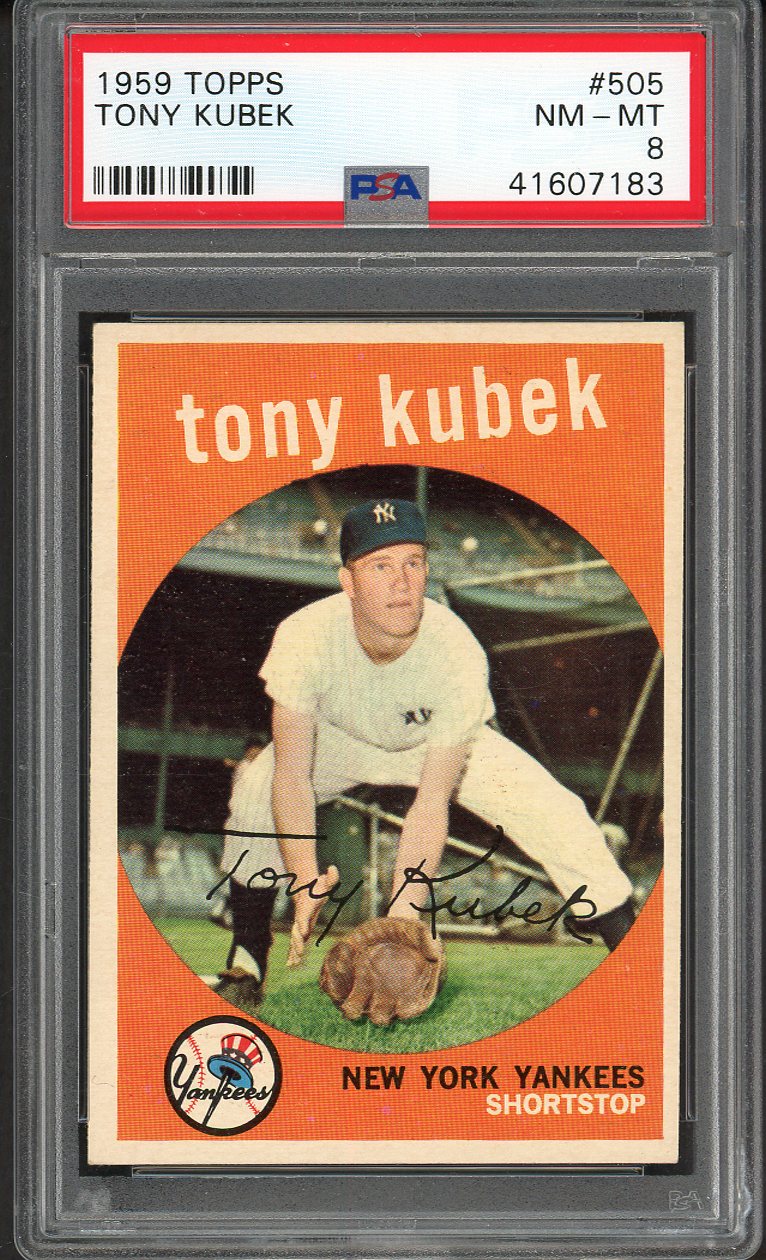 1959 Topps Baseball #505 Tony Kubek Yankees PSA 8 NM/MT 561987
