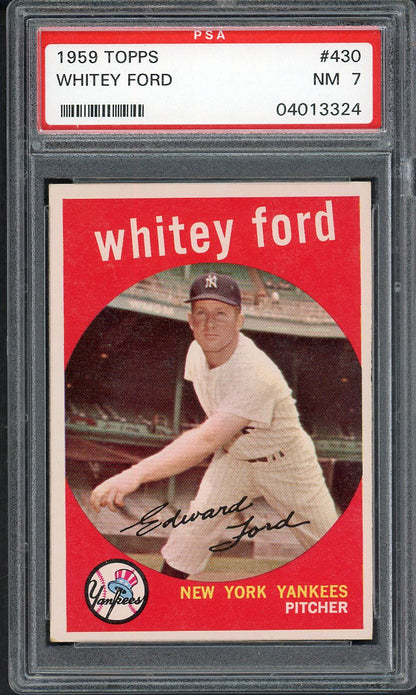 1959 Topps Baseball #430 Whitey Ford Yankees PSA 7 NM 561989