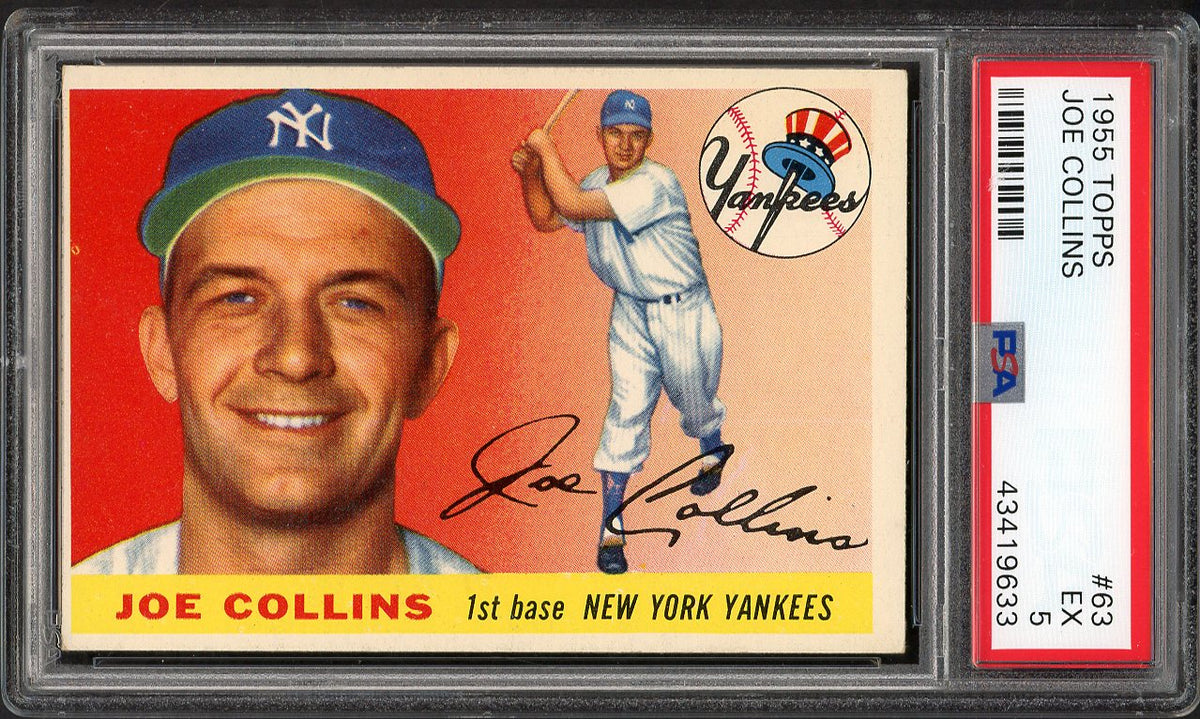 1955 Topps Baseball #063 Joe Collins Yankees PSA 5 EX 561992