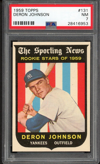 1959 Topps Baseball #131 Deron Johnson Yankees PSA 7 NM 561995