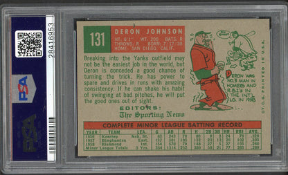 1959 Topps Baseball #131 Deron Johnson Yankees PSA 7 NM 561995