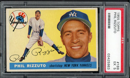 1955 Topps Baseball #189 Phil Rizzuto Yankees PSA 5 EX 562008