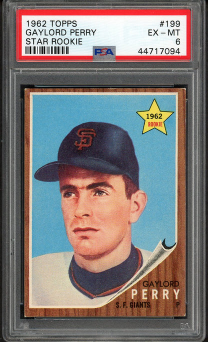 1962 Topps Baseball #199 Gaylord Perry Giants PSA 6 EX-MT 562015
